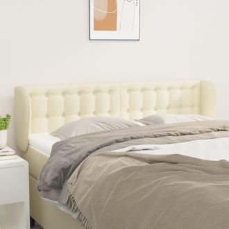vidaXL Cabecero De Cuero Sint&eacute;tico Color Crema 147x23x78/88 Cm Vidaxl
