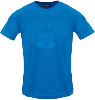 Diesel Unisex Volwassen Eigendom Van Denim Divisie Logo T-Shirt (Koninklijk Blauw)
