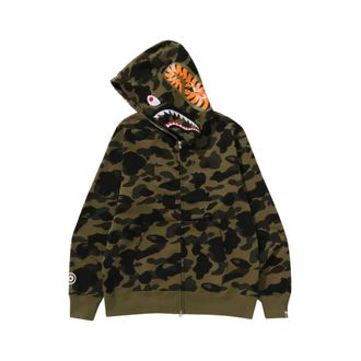 A Bathing Ape A Bathing APE - 1st Camo Shark Full Zip Hoodie - Heren - Sweatshirts & Hoodies - Groen - Maat: XL Katoen