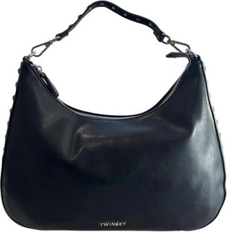 Twinset Hobo Tas met Noppen - Dames - Schoudertassen - Zwart - ONE Size - Tassen
