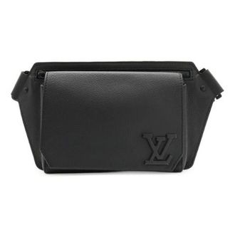Louis Vuitton Pre-owned Aerogram Grained Leather Waist Bag - Dames - Pre-owned - Zwart - Maat: ONE Size Leer