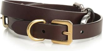 Etro Leather Belt with Buckles - female - Etro - Belts - Brown - 85 CM - Accessories