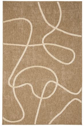 Nazar Rugs Alfombra aspecto yute motivo líneas en relieve - blanco - 120x170 cm