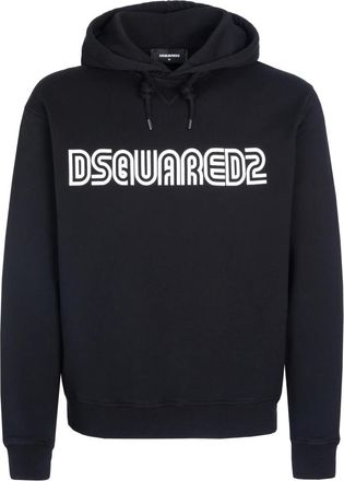 Dsquared2 Hoodies - Heren - Sweatshirts & Hoodies - Zwart - Maat: XL Katoen