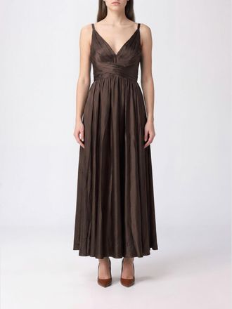 Zimmermann Abito da sera midi in seta con scollo a V e spalle scoperte