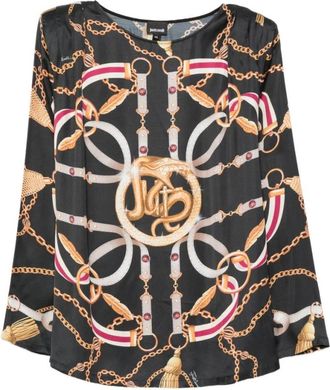 Just Cavalli Blouses - Dames - Blouses - Zwart - M - Overhemden