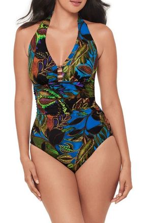 Miraclesuit Amazonia Theia One-Piece Swimsuit in Blue Multi at Nordstrom, Size 14
