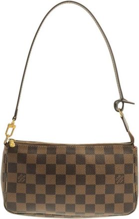 Louis Vuitton Damier Damier Canvas Ebene Damier Canvas Pochette Pouch (Pre-Owned)