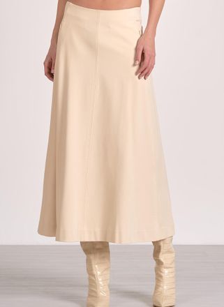 Elan Cynthia Midi Flair Skirt In Cream