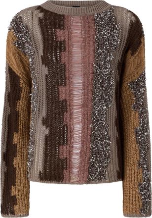 Pinko Maglione con paillettes - Marrone