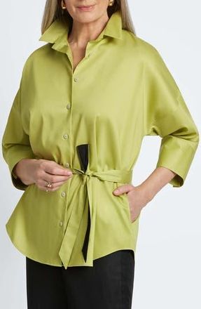 Foxcroft Avery Stretch Button-Up Shirt in Chartreuse at Nordstrom Rack, Size X-Large