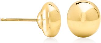Ross-Simons 8mm 14kt Yellow Gold Flattened Bead Stud Earrings