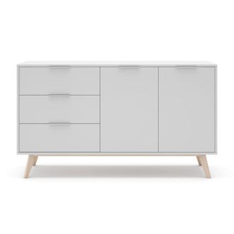 Calicosy Buffet 2 puertas, 3 cajones Campus - L140 cm - Blanco