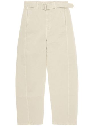 Christophe Lemaire Twisted wide-leg jeans - unisex - Cotton/Cotton - L - Neutrals
