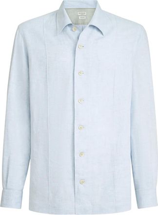 Brunello Cucinelli Camicia a maniche lunghe con bottoni - Blu
