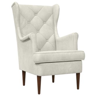 vidaXL Sill&oacute;n Crema Terciopelo Vidaxl