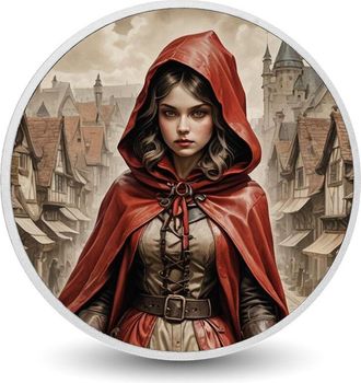 OEM Cr&oacute;nicas De Los Guardianes Encapuchados: Scarlet Of The Streets, Moneda Plateada De 1 Oz