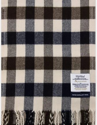 Aquascutum Mens Aquascutum Water Repellent Macro Club Check Scarf Macro Club Check 30 - White - Size: OS