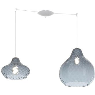 Top-Light Lampadario vetro colorato top light dress 1191 bi s2 smix za e27 led lampada soffitto moderna