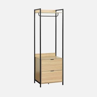Sweeek Wardrobe Module With 2 Drawers & 1 Shelf in Black