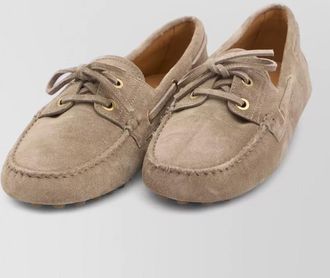 Tod's suede gommino boat loafer shoes