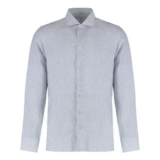 Borriello Heren, Overhemden, Blauw, Maat: 2XL