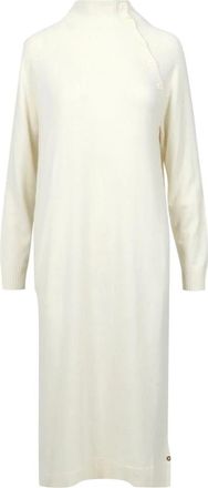Pennyblack Ribbed Mock Neck Dress - Dames - Kleedjes - Wit - XS - Wol - Kleedjes