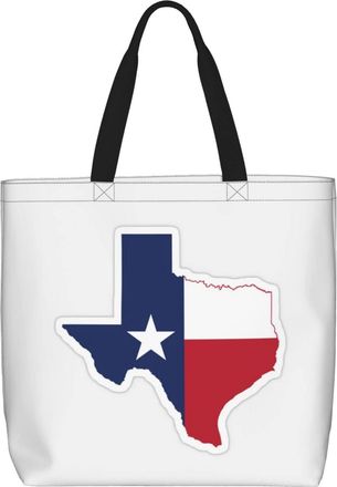Generic Canvas Tote Bag Texas Flags Handbag Casual Girls Beach Travel Bags, For Graduation, Work, Birthday, Gym, Daily