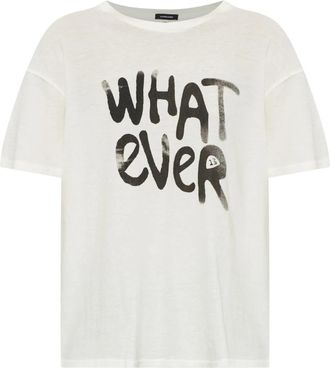 R13 T-shirt met print - Dames - T-shirts - Wit - S - Katoen - Tops