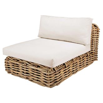 Maisons du monde M&oacute;dulo de jard&iacute;n de mimbre y cojines crudo