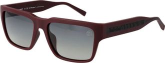 Timberland Burgundy Heren Zonnebril Gepolariseerd Verloop - unisex - Zonnebrillen - Rood - ONE Size - Accessoires