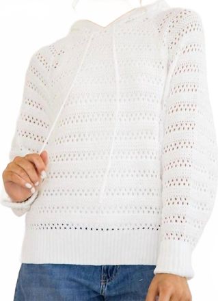 Staccato Kim Hooded Pullover Sweater In Off White