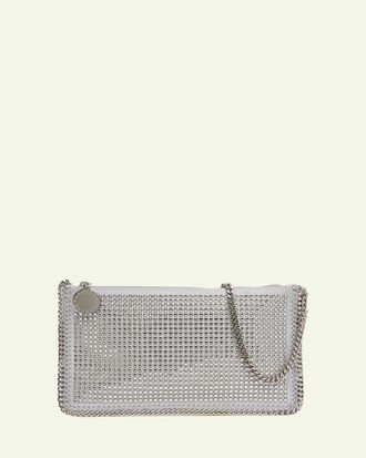Stella McCartney Falabella Crystal-Covered Pochette Shoulder Bag