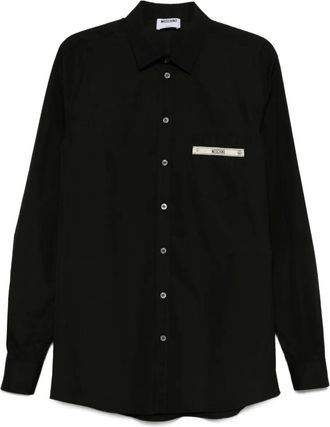 Moschino Camicia con logo - Nero