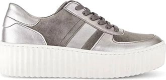 Gabor Womens Leather Shoes In Iron