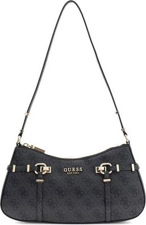 Guess Womens Shoulder Bag Coal Logo Polyurethane Shoulder-bags