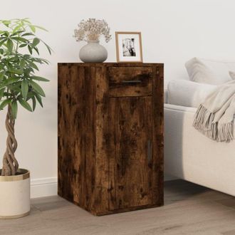 vidaXL Mobile Scrivania rovere fumo 40x49x75 cm Legno Multistrato - Vidaxl