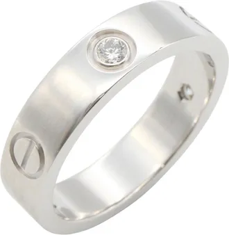 Cartier Silver Clear White Gold (18K) Band Ring (Pre-Owned)