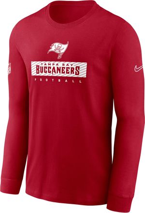 Nike Tampa Bay Buccaneers Sideline Team Issue Nike Mens Dri-FIT NFL Long-Sleeve T-Shirt in Red | 02EW6DL8B-L94