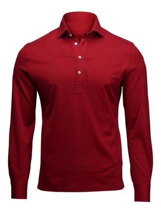 Brunello Cucinelli buttoned cotton polo shirt - men - Cotton - L - Red