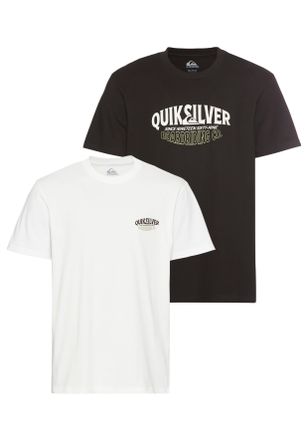 Quiksilver T-Shirt QUIKSILVER RUGGED SHORT SLEEVE TEE PACK YM, Herren, Gr. XXL, schwarz-weiss (wei&szlig;, schwarz), Obermaterial: 100% Baumwolle, Shirts T-Shirt
