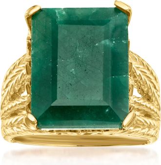 Ross-Simons Emerald Multi-Row Ring in 18kt Gold Over Sterling