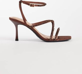 New Look Sabot marroni decorati con tacco a spillo-Marrone