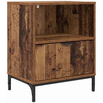 vidaXL Bedside Table Old wood 49 x 36 x 61 cm Engineered wood vidaXL