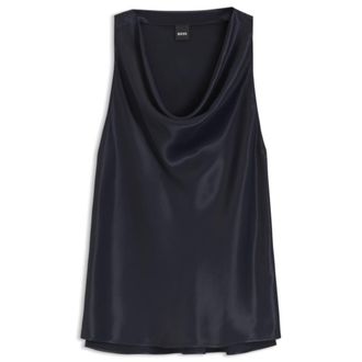 BOSS Cowl-neck satin blouse