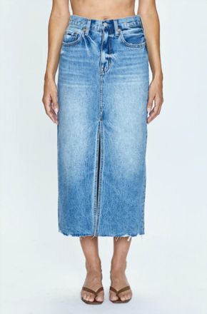 Pistola Denim Alice Denim Midi Skirt In Portrait Vintage