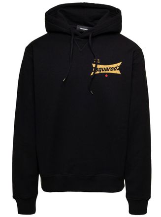Dsquared2 Black Graphic Hoodie
