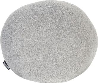 Beliani Coj&iacute;n Decorativo Esf&eacute;rico Patr&oacute;n Liso 30 X 30 Cm Boucl&eacute; Gris Salvia