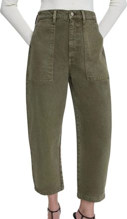 Pistola Denim Turner Super High Rise Barrel Leg Jean In Antique Willow