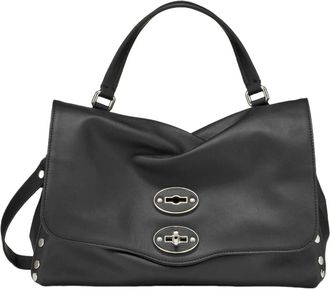 Zanellato Kleine 191 Crossbody Tas - Dames - Handtassen - Zwart - ONE Size - Leer - Tassen
